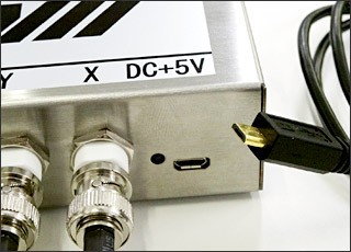 Power is suppied with Micro USB connector