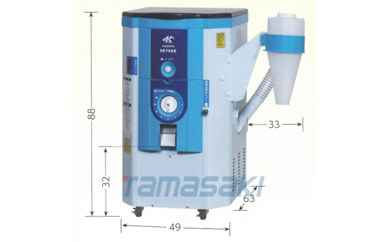 KANRYU一次性大米拋光機(jī) SR758E 效率（稻谷）45-50公斤/1小時(shí) 帶余米清除裝置